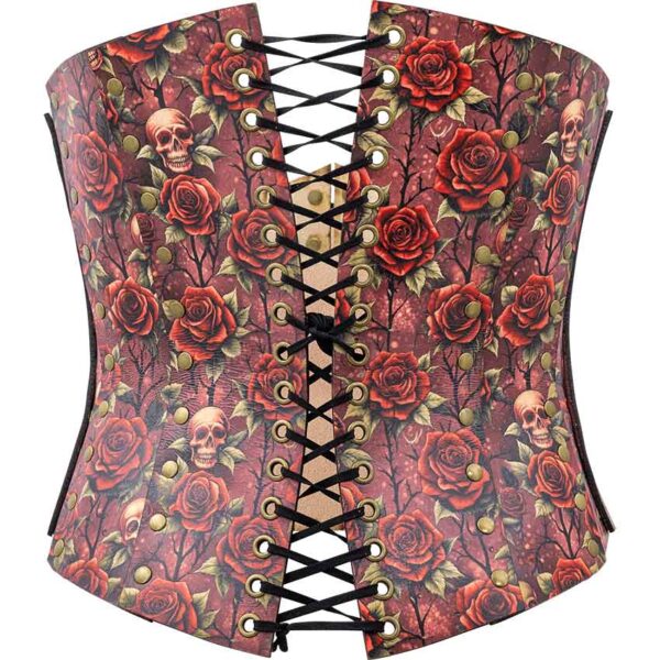 Gothic Rose Leather Corset