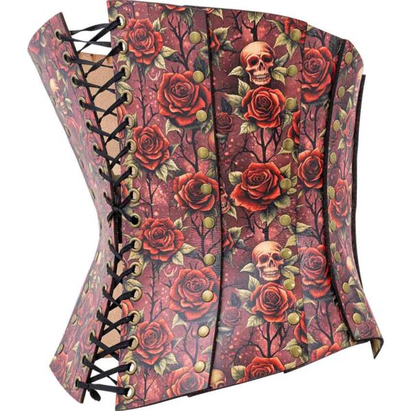 Gothic Rose Leather Corset