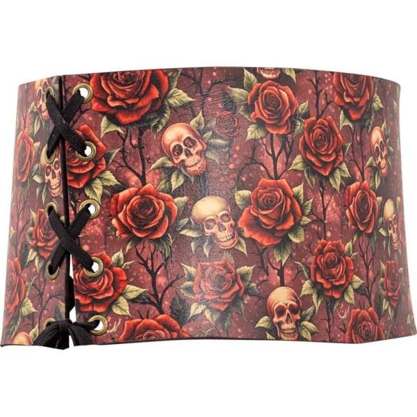 Gothic Rose Snap Front Waist Cincher