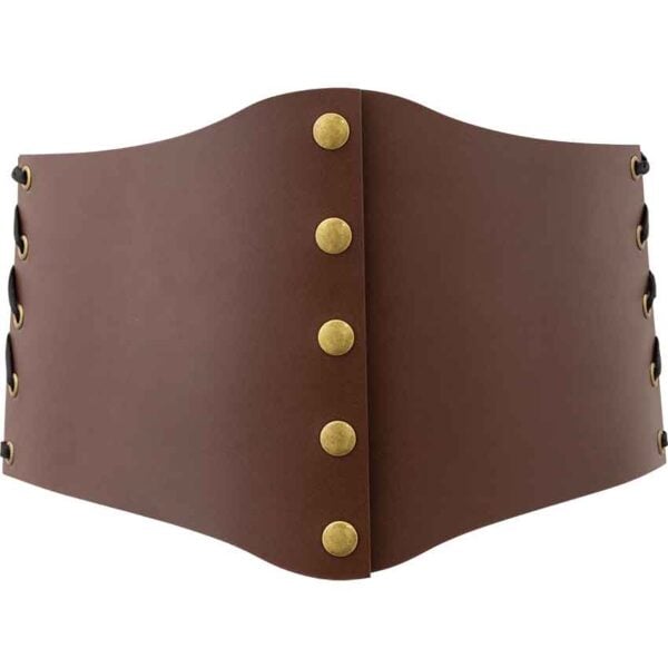 Leather Snap Front Waist Cincher
