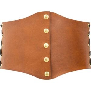 Leather Snap Front Waist Cincher