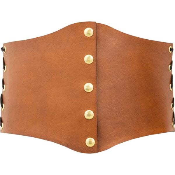 Leather Snap Front Waist Cincher