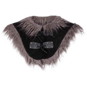 Evaristo Faux Fur Trimmed Suede Collar