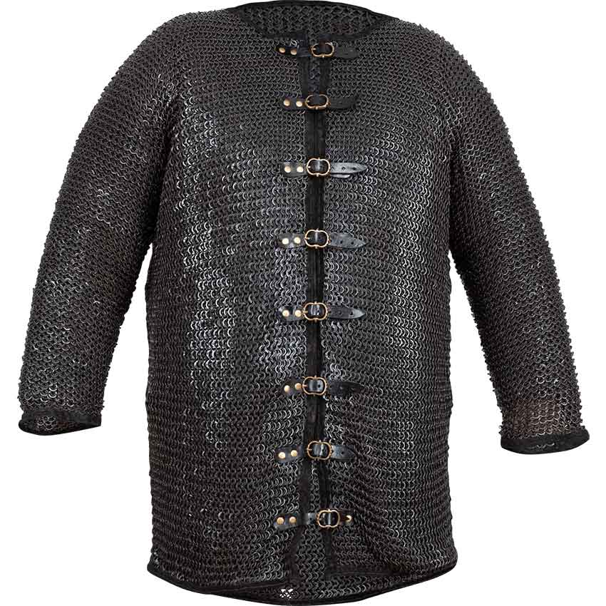 Berengar Riveted Blackened Chainmail Jacket