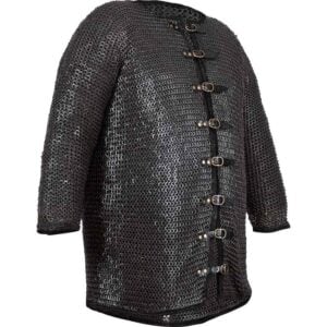 Berengar Riveted Blackened Chainmail Jacket