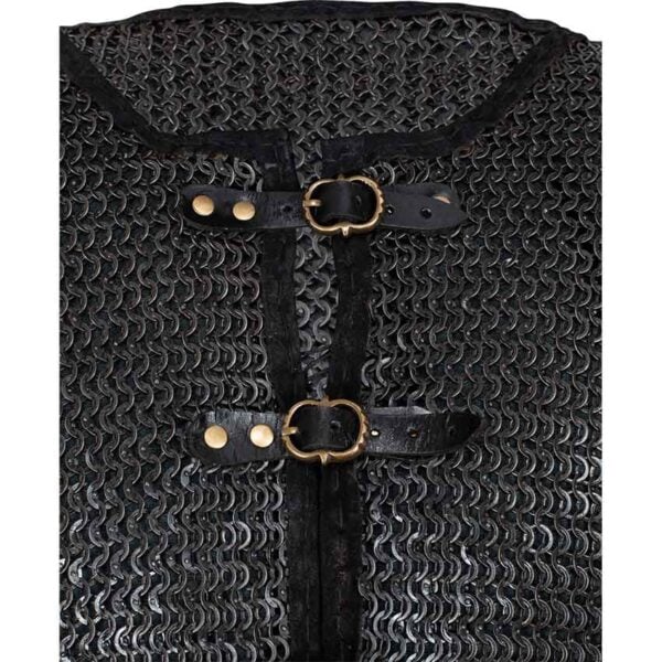 Berengar Riveted Blackened Chainmail Jacket