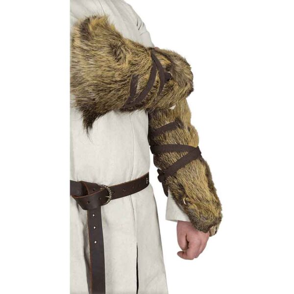 Farald Padded Fur Bracers