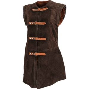Muskrat Fur Lined Garen Suede Vest
