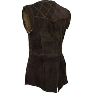 Nutria Fur Lined Garen Suede Vest