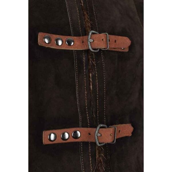 Nutria Fur Lined Garen Suede Vest