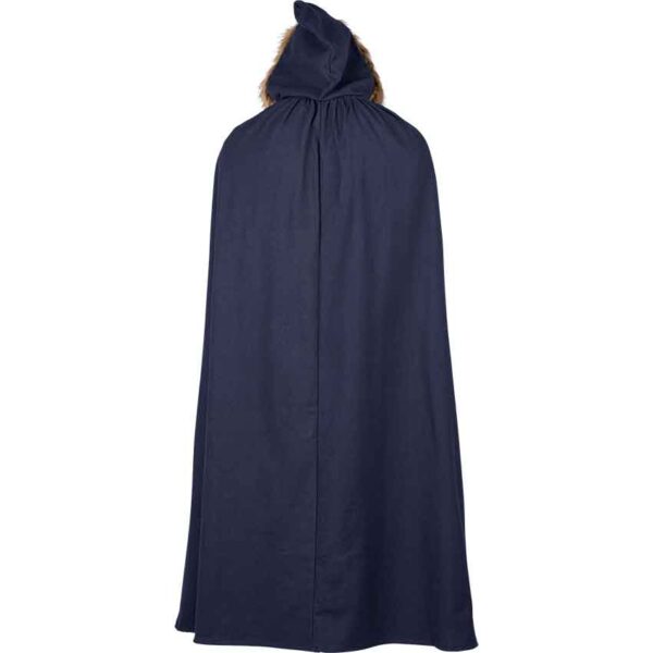 Aaron Canvas Cloak with Fur Trim