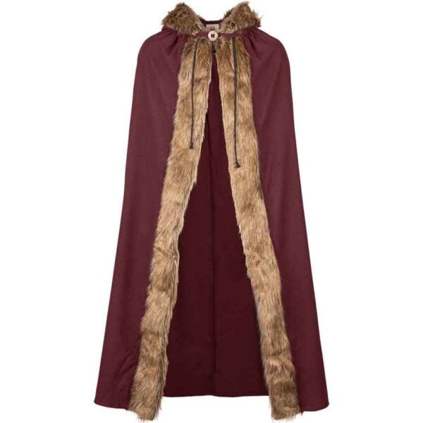 Aaron Canvas Cloak with Fur Trim