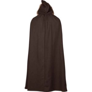 Aaron Canvas Cloak with Fur Trim