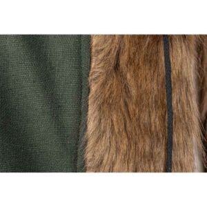 Aaron Canvas Cloak with Fur Trim
