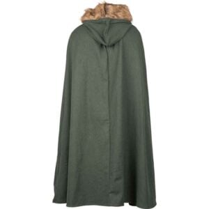 Aaron Canvas Cloak with Fur Trim