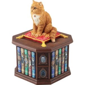 Cat Library Trinket Box by Lisa Parker