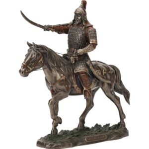 Bronze Genghis Khan Warlord Statue
