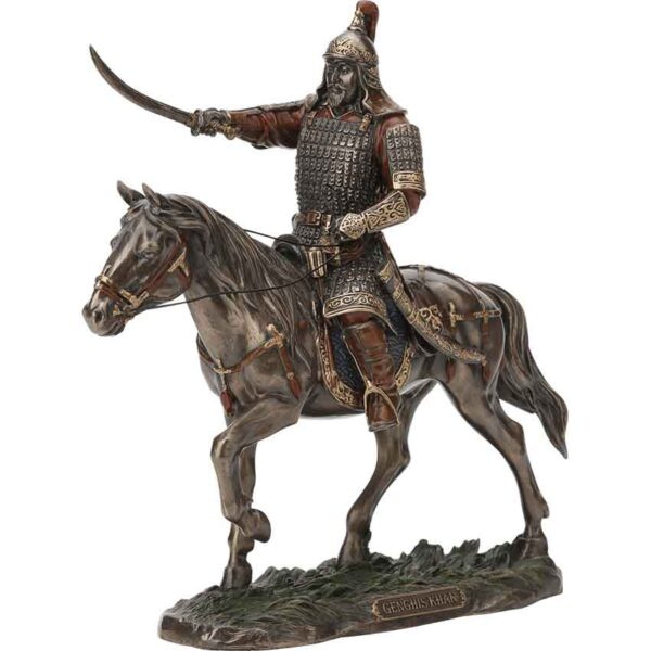 Bronze Genghis Khan Warlord Statue