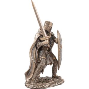 Bronze Knights Templar Crusader Statue