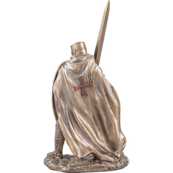 Bronze Knights Templar Crusader Statue