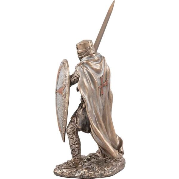 Bronze Knights Templar Crusader Statue