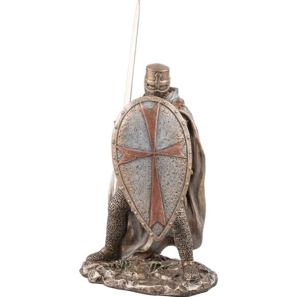 Bronze Knights Templar Crusader Statue