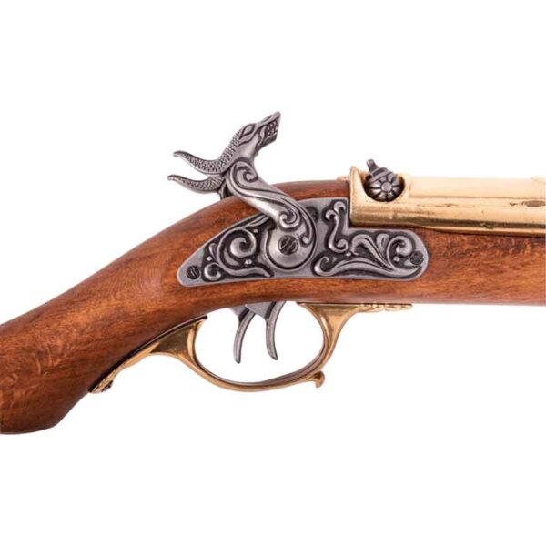 19th Century Brass Double Barrel Pirate Pistol