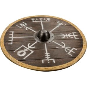 Vegvisir Shield Raw Hide Edging Viking Shield