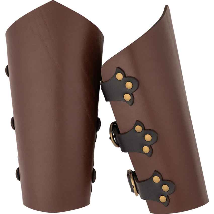 Medieval Knight Leather Bracers