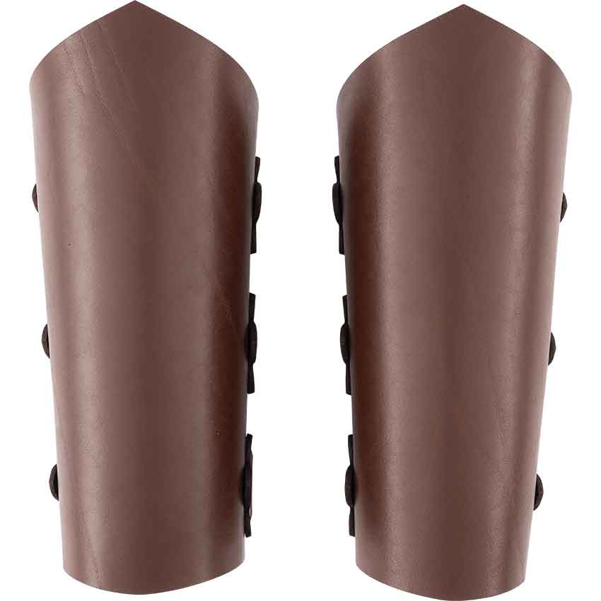 Medieval Knight Leather Bracers - Image 2
