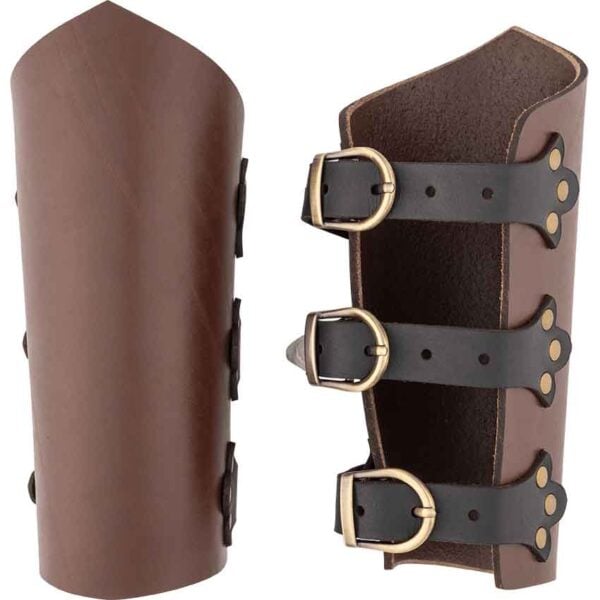 Medieval Knight Leather Bracers - Image 3