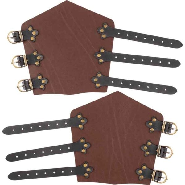 Medieval Knight Leather Bracers - Image 4