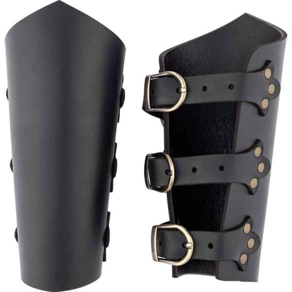 Medieval Knight Leather Bracers - Image 7