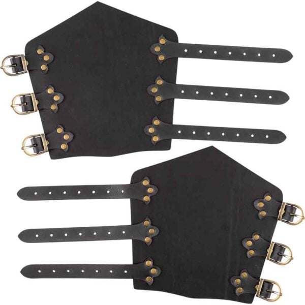 Medieval Knight Leather Bracers - Image 8