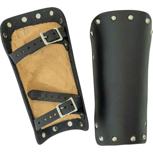Solomon Studded Leather Arm Bracers