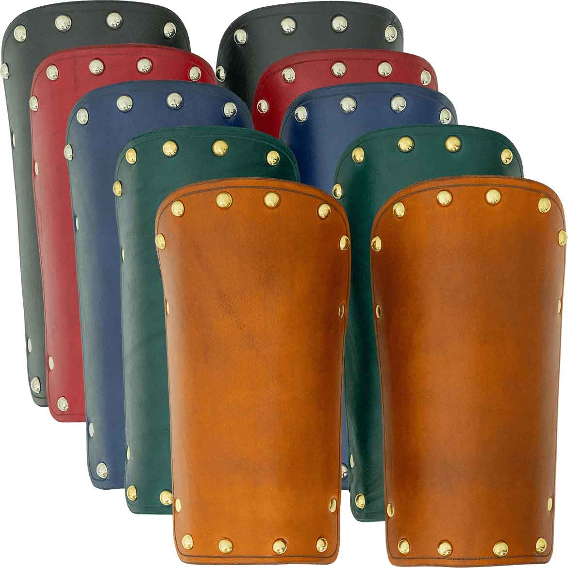 Solomon Studded Leather Arm Bracers