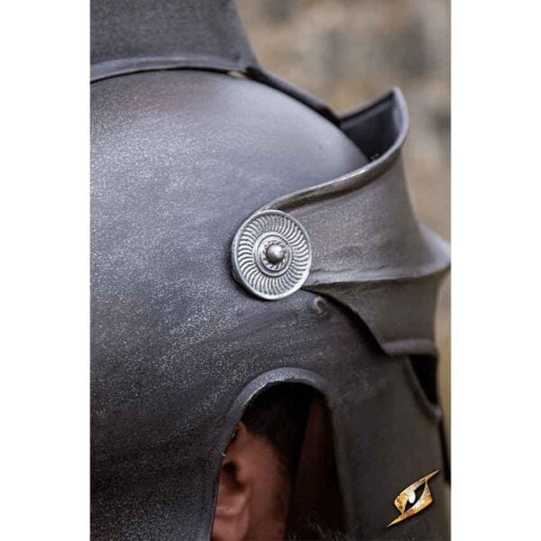 Corinthian Helmet with Plume - Epic Dark with Red