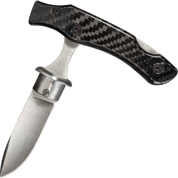 OSCI-I Carbon Fiber Sword Cane with Lockback Knife