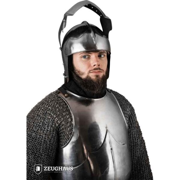 Bellows Face Sallet Helmet - Polished