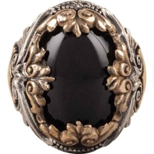 Onyx Medieval Fantasy Ring