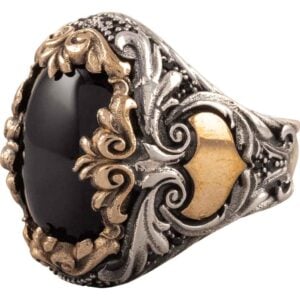 Onyx Medieval Fantasy Ring