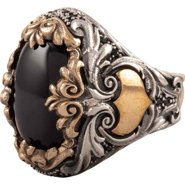 Onyx Medieval Fantasy Ring