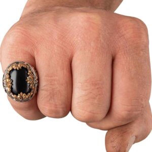 Onyx Medieval Fantasy Ring