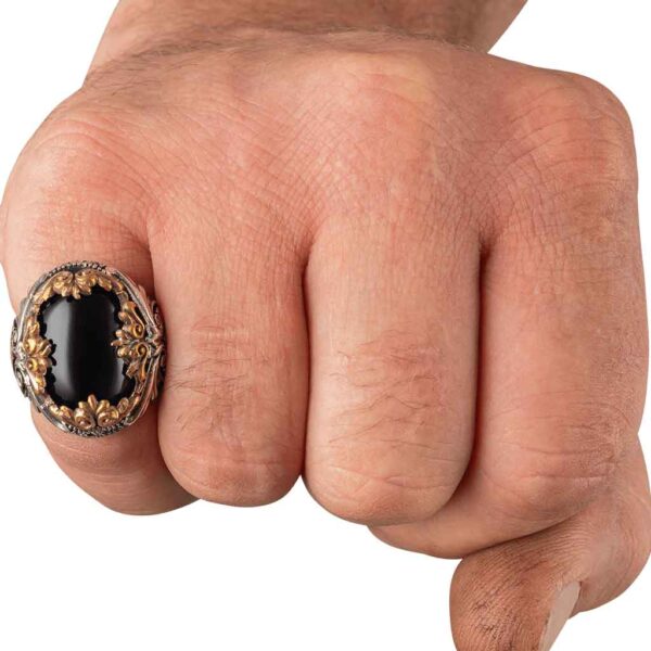 Onyx Medieval Fantasy Ring