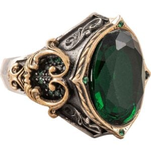 Green Gothic Vampire Ring