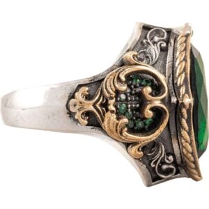Green Gothic Vampire Ring