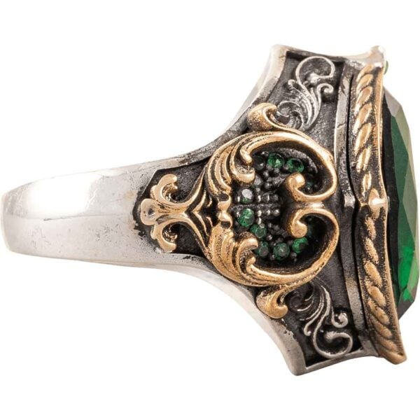 Green Gothic Vampire Ring