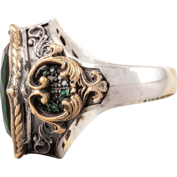 Green Gothic Vampire Ring