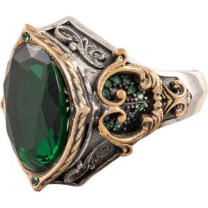 Green Gothic Vampire Ring
