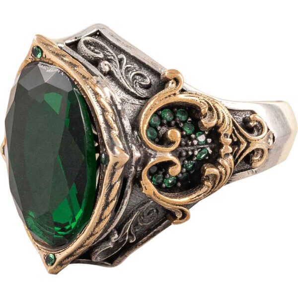 Green Gothic Vampire Ring